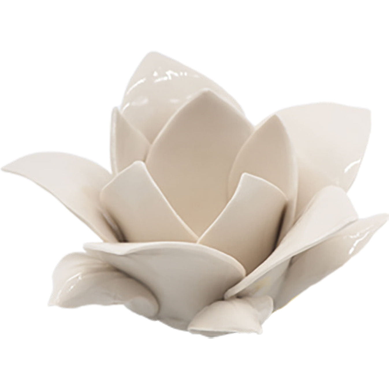 candle-holder-in-fine-capodimonte-porcelain white color - Museum-Shop.it