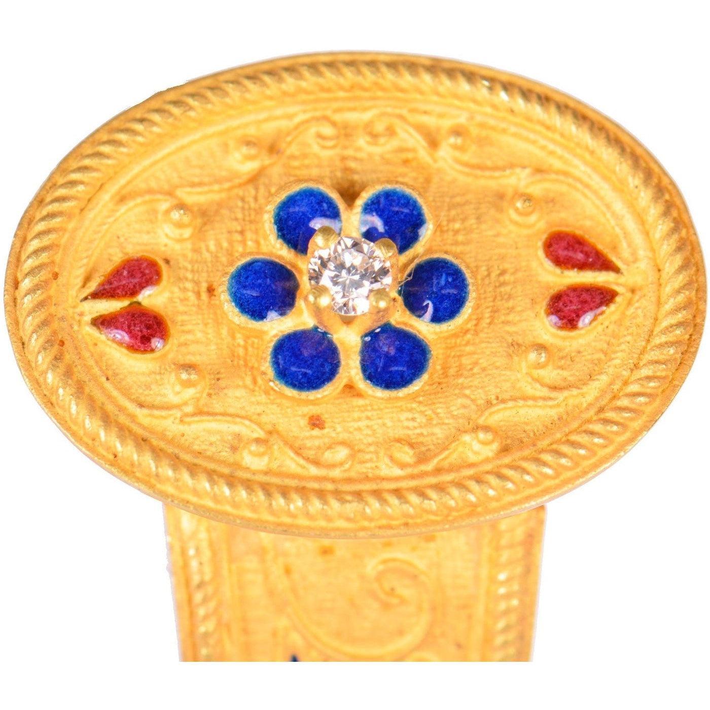 Cornucopia Ring in 18KT Gold and Stones