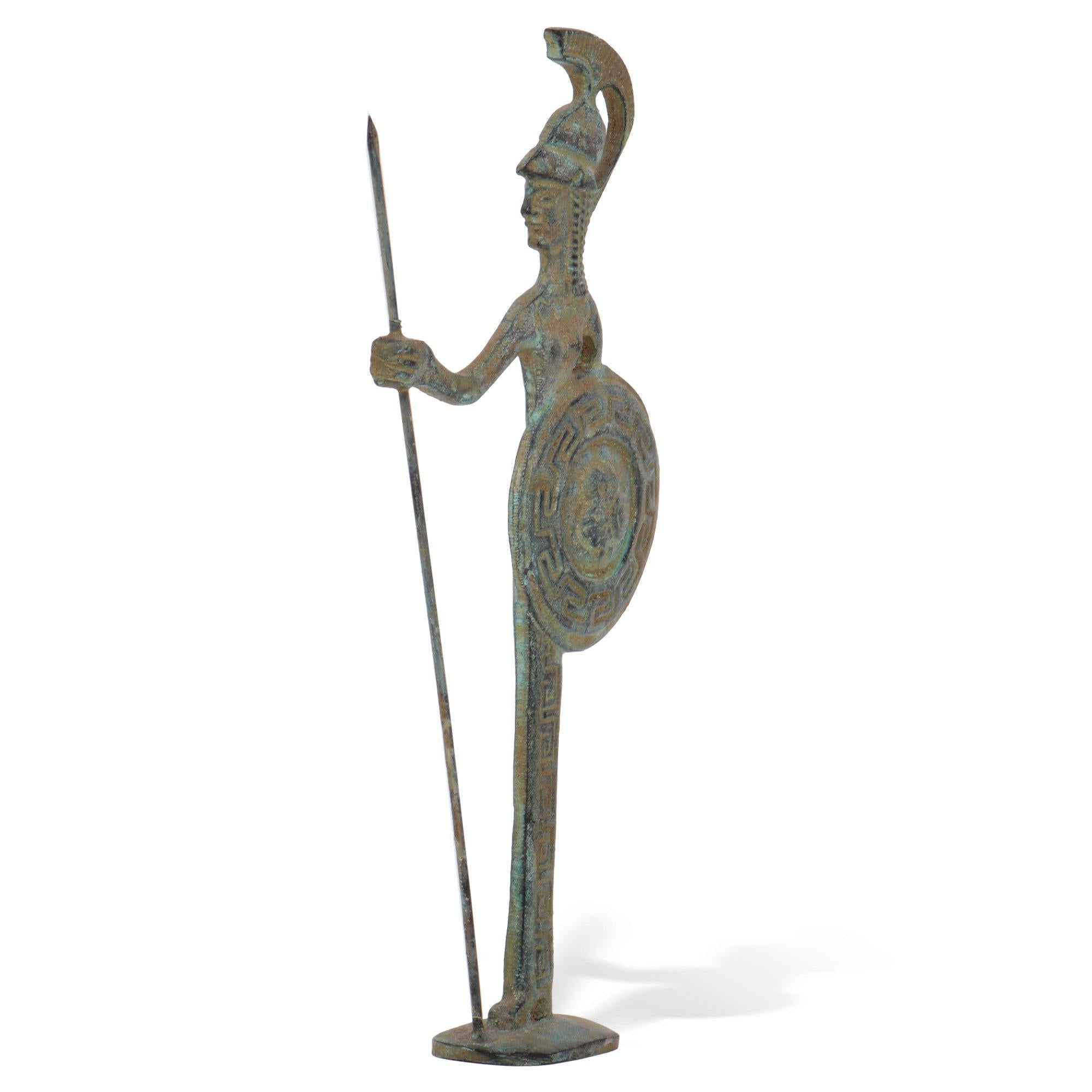 Greek Warrior Bronze Statuette