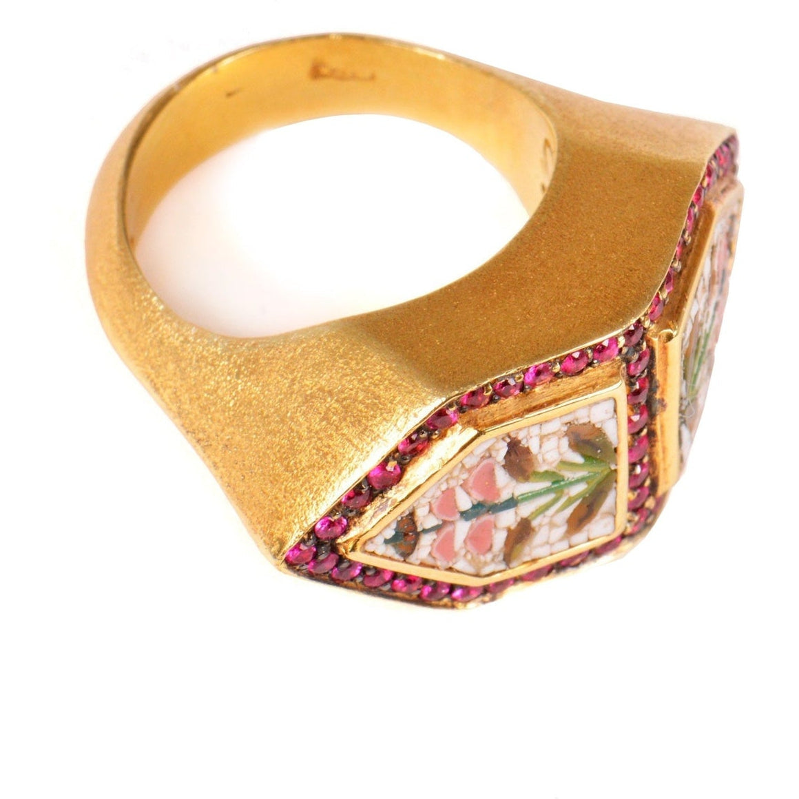 Hibiscus ring with Micromosaic