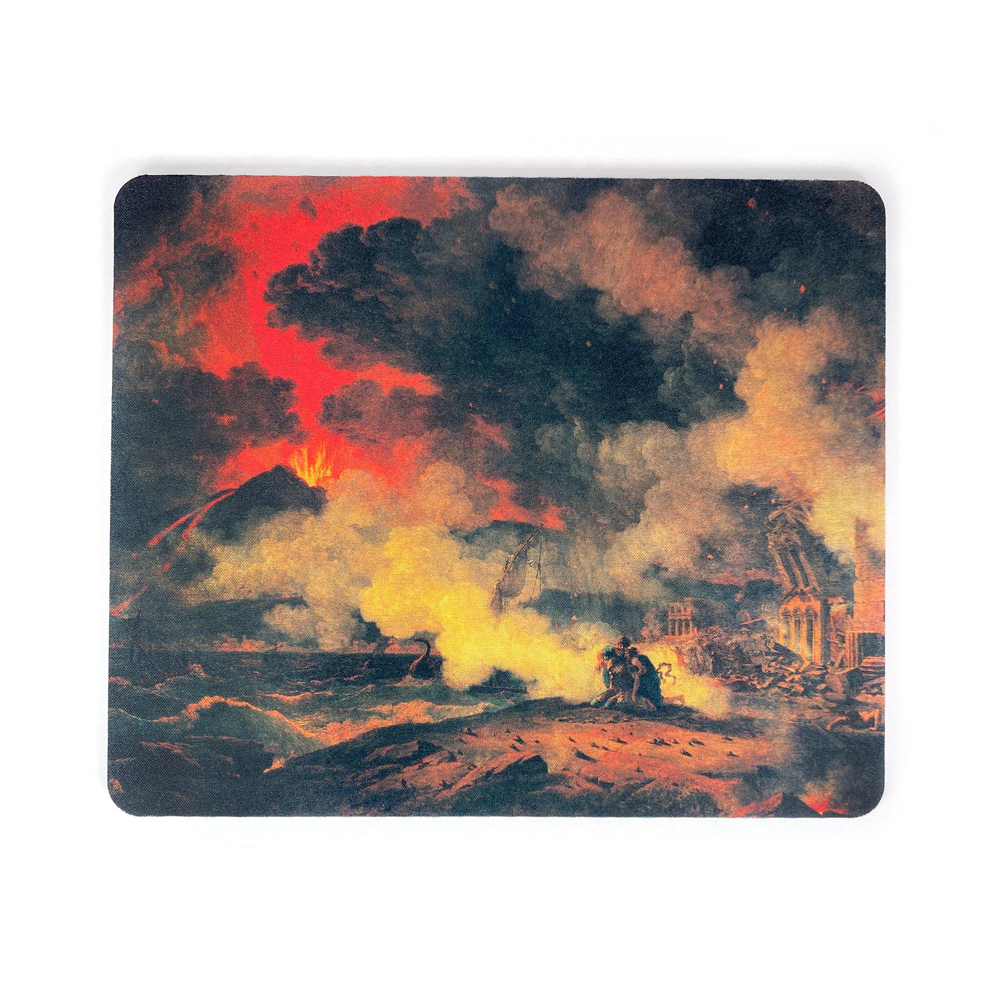 Mouse pad rettangolare con design del Vesuvio