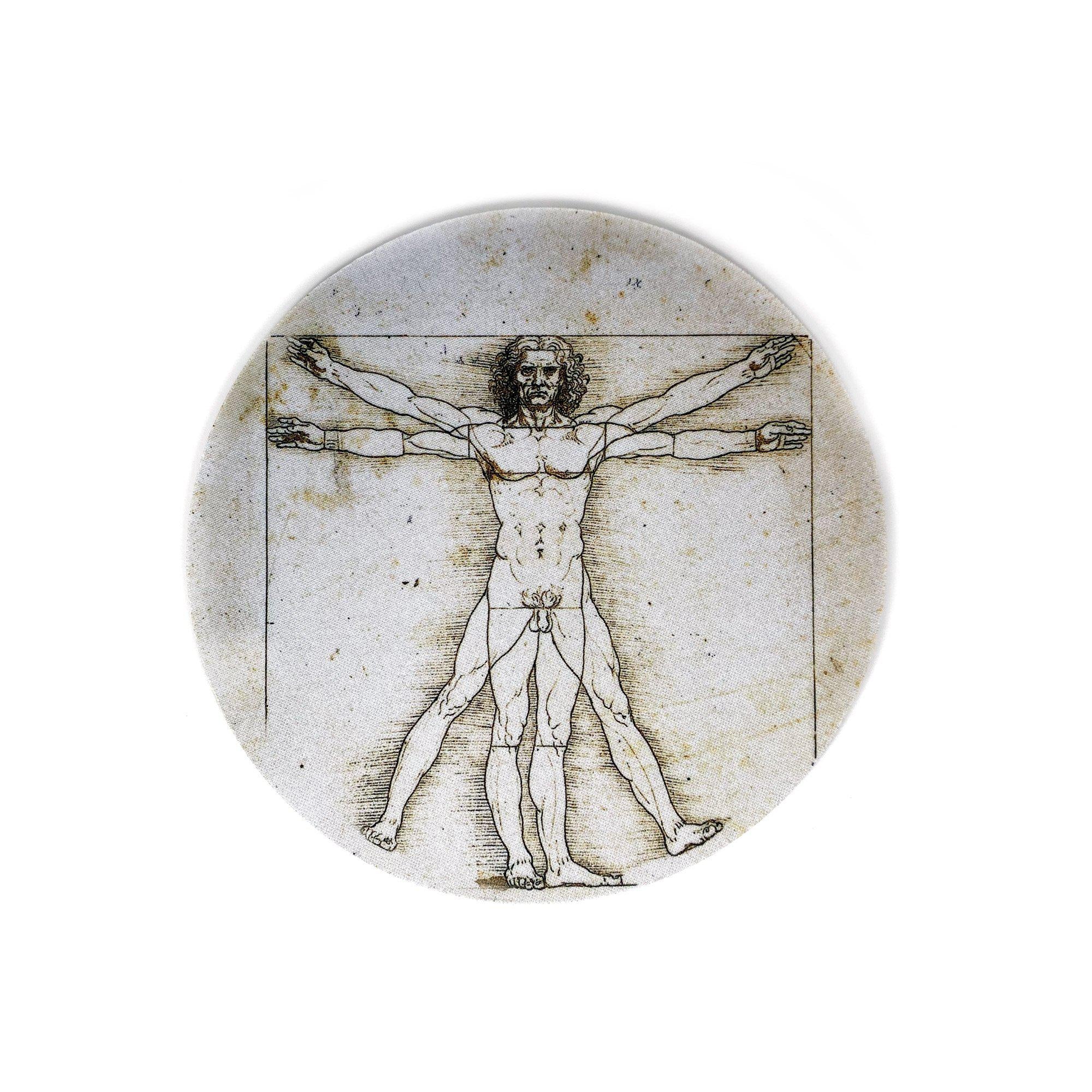 Mouse pad circolare con Uomo Vitruviano – Leonardo da Vinci