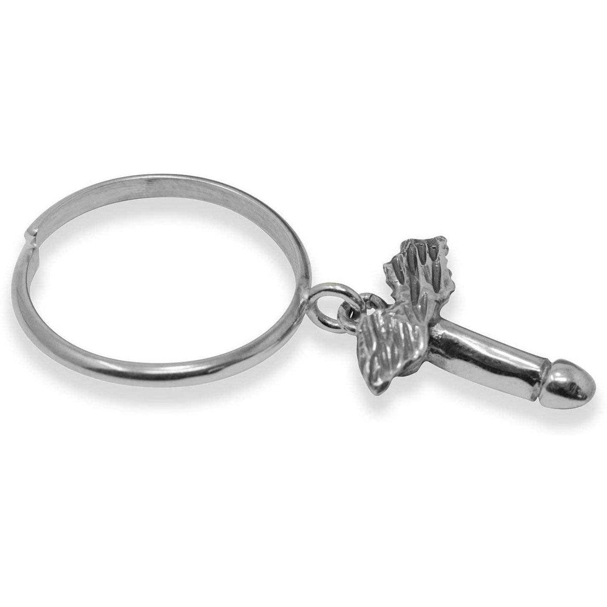Ring with Winged Phallus from Pompeii 925 Silver - Museum Shop Italy