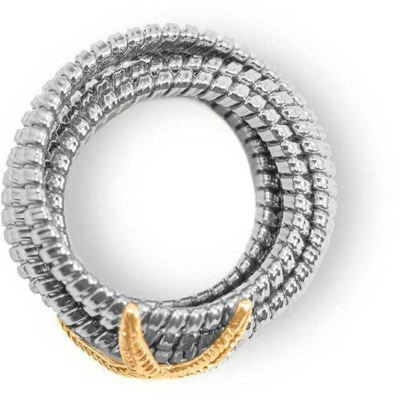 6-reihiger Ring mit Seestern aus 18K Gold und Diamant - Museum Shop Italien