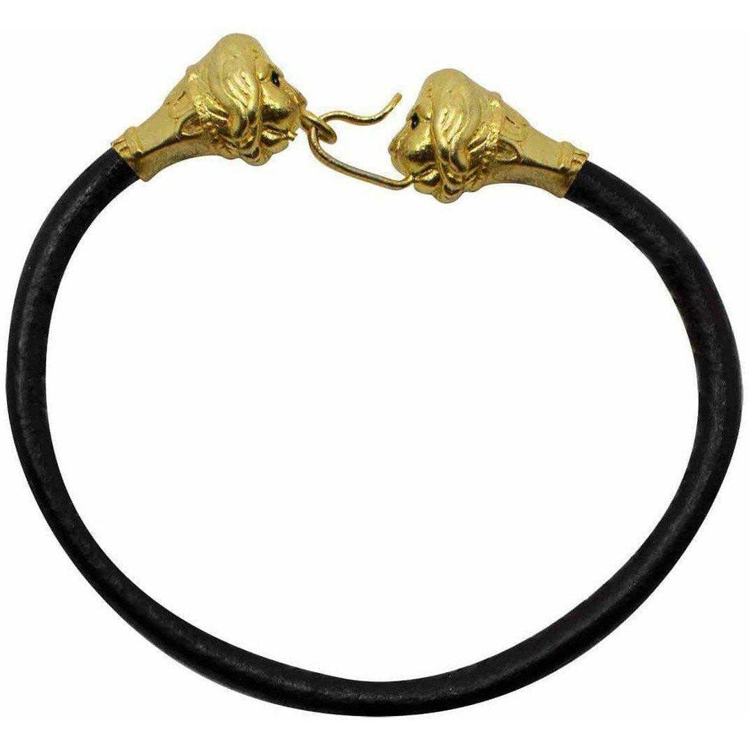 Pulsera Protomi leonina Plata 925 chapada en ORO 18K - Museum Shop Italy