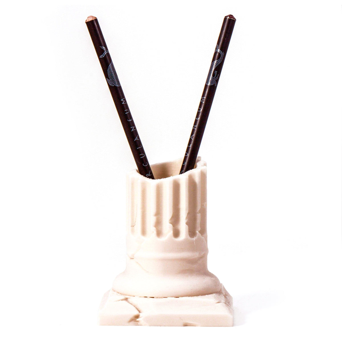 3d printed white Doric capital