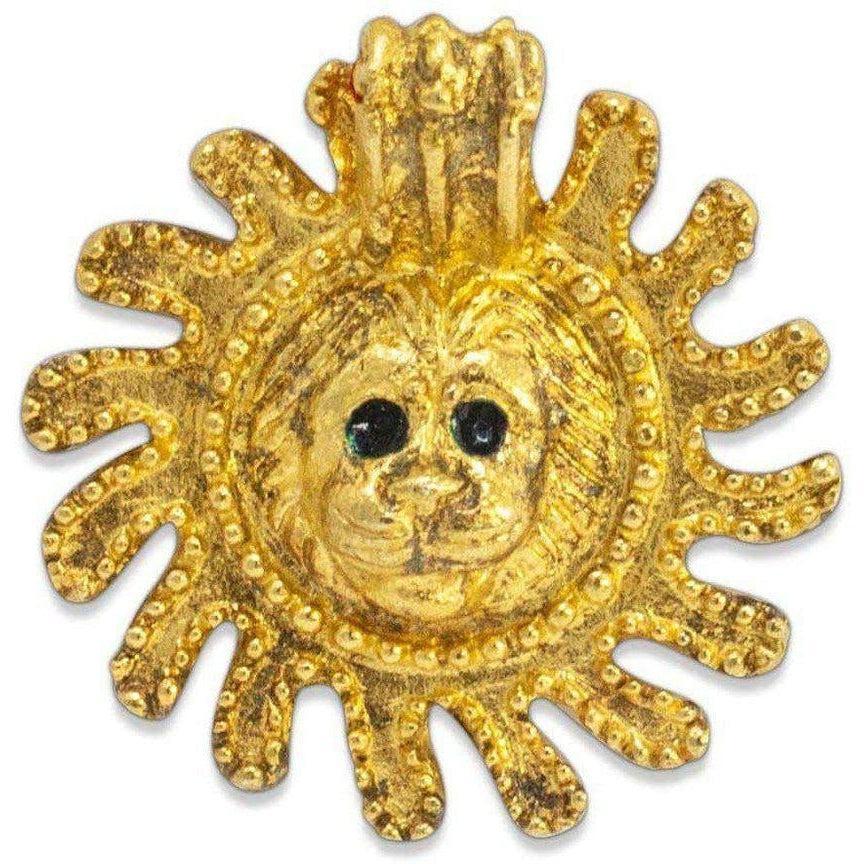 Pompeii Lion Head Pendant 925 Silver 18K Gold Plated - Museum Shop Italy