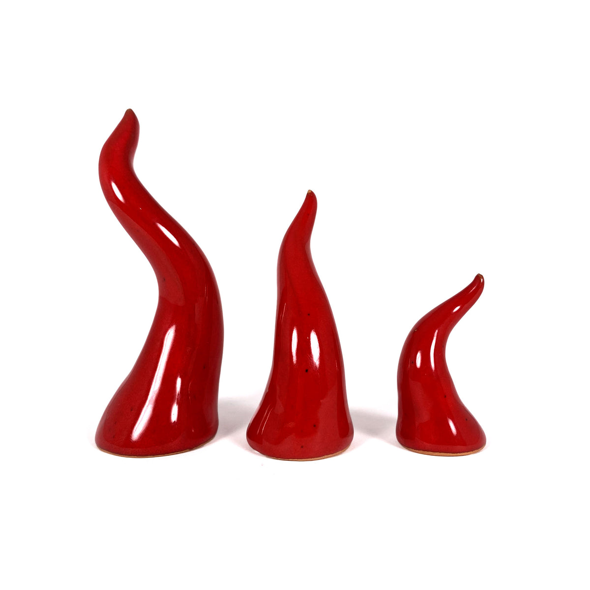 Corne de flamme en terre cuite
