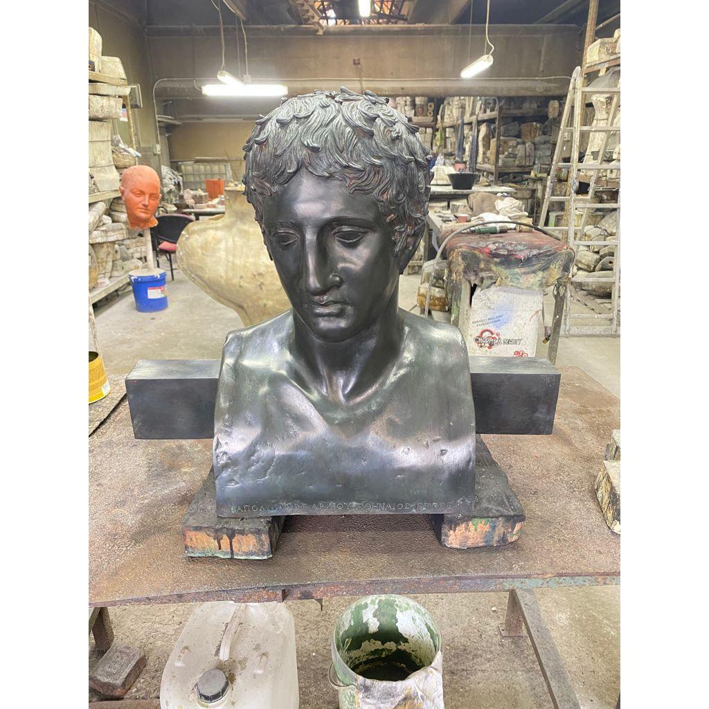 Erma di Doriforo busto in bronzo-Museum Shop Italy