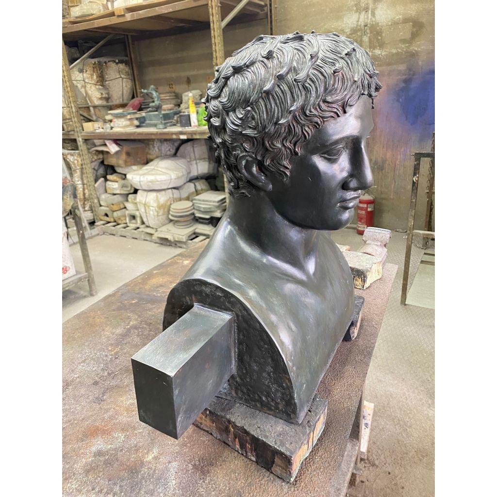 Erma di Doriforo busto in bronzo-Museum Shop Italy