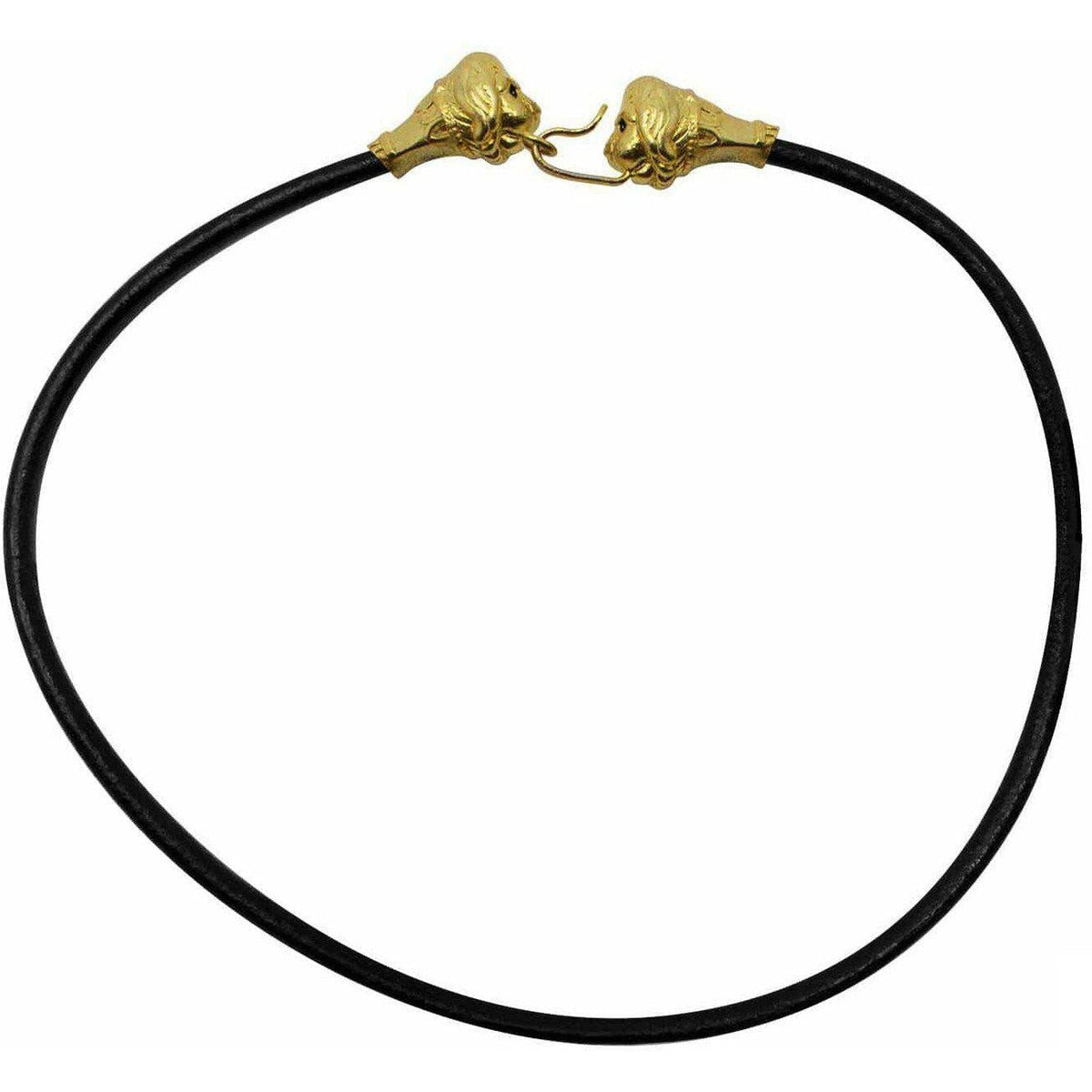 Pompeii Lion Protomes Necklace 925 Silver Plated 18K GOLD - Museum Shop Italy