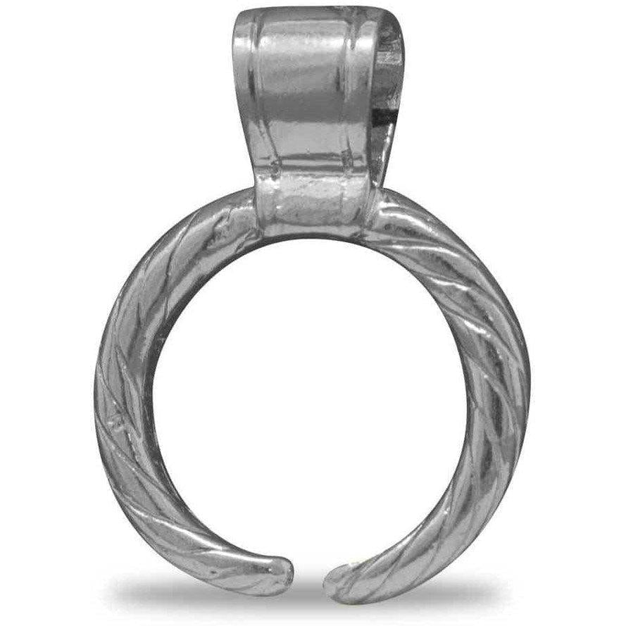 pendente Lunula inciso in argento
