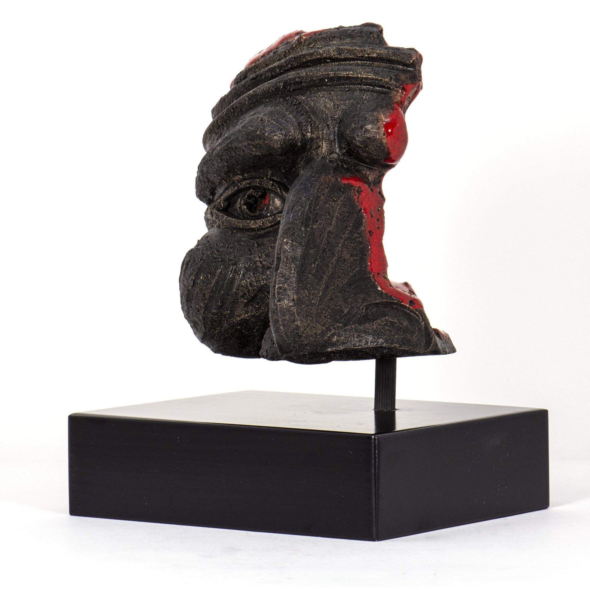 Maschera Pulcinella in Pietra Lavica