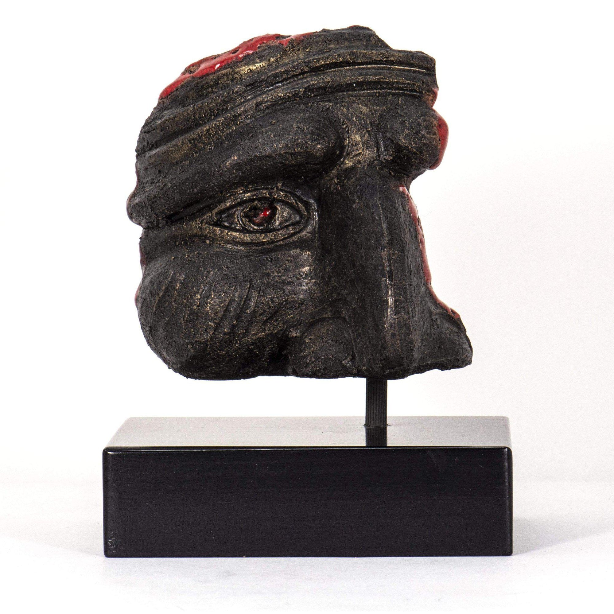 Maschera Pulcinella in Pietra Lavica