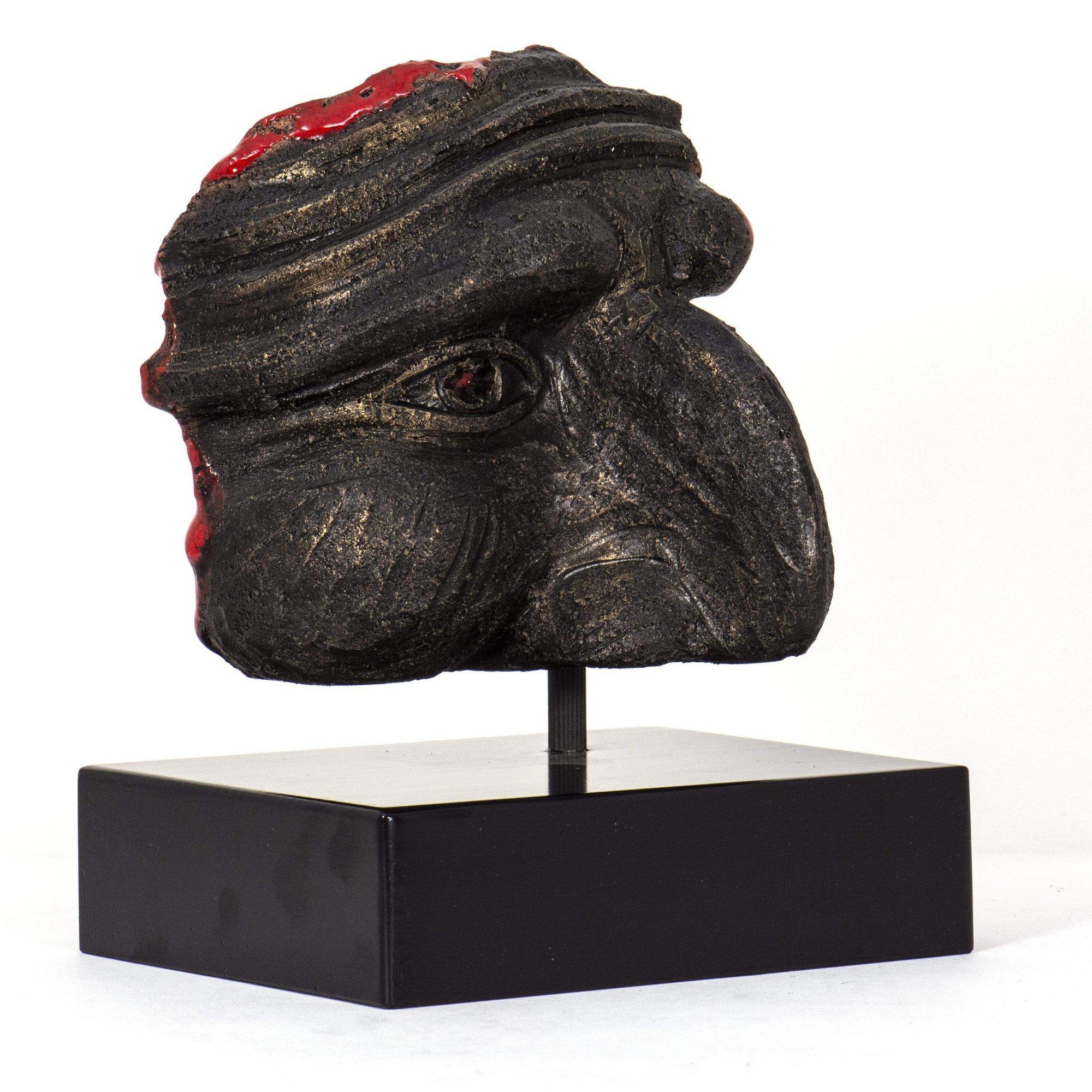 Maschera Pulcinella in Pietra Lavica