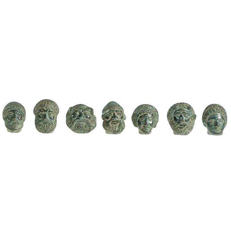 Mini Etruscan Mask - Bronze Figurine