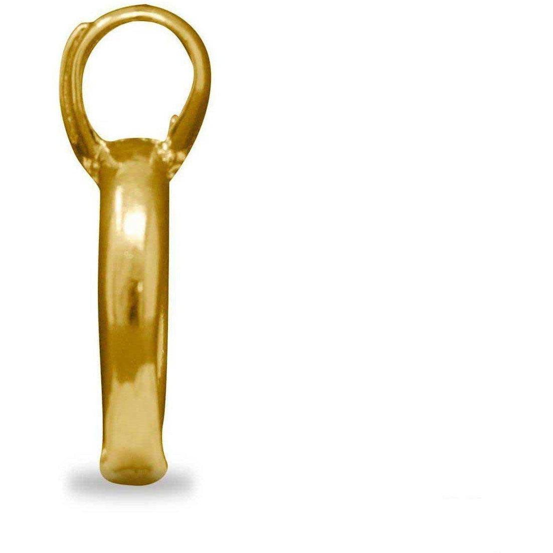 Pendente Lunula Crescente liscia Argento 925-Museum Shop Italy