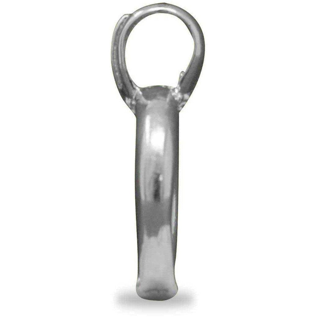 Pendente Lunula Crescente liscia Argento 925-Museum Shop Italy