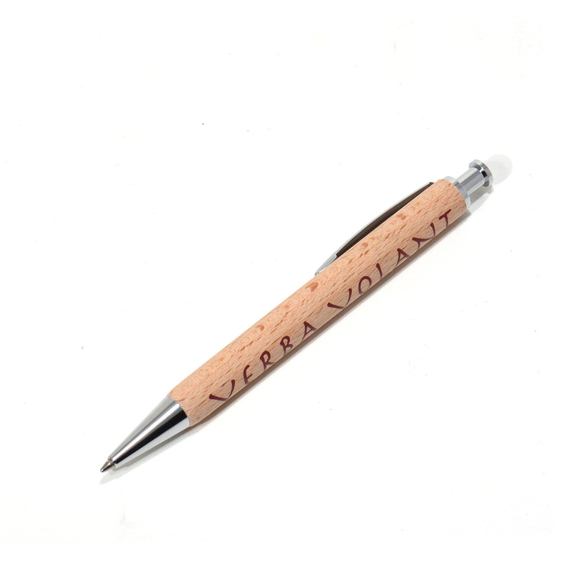Wooden Parker pen with Latin engraving "Verba Volant"