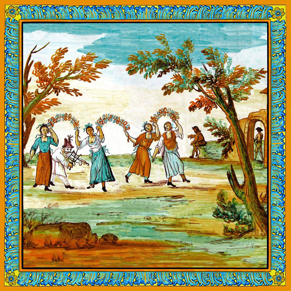 Cloister of Santa Chiara Majolica Tile Decor