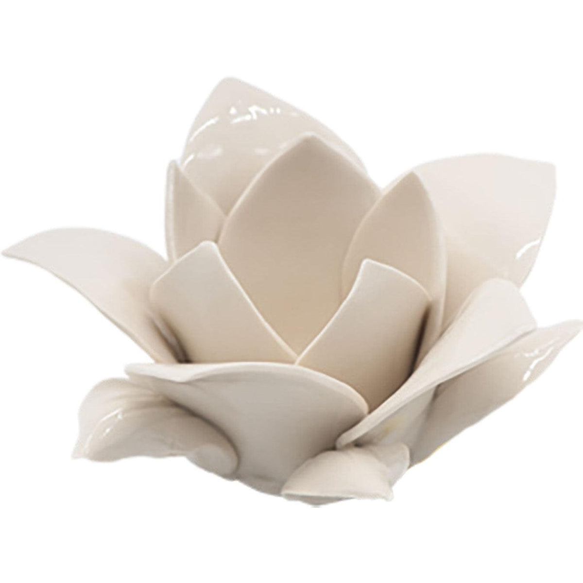 Bougeoir en porcelaine fine de Capodimonte couleur blanche - Museum-Shop.it