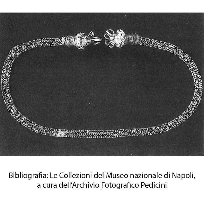 Protomi leonine di Pompei girocollo Argento 925 placcato ORO 18K - Museum-Shop.it