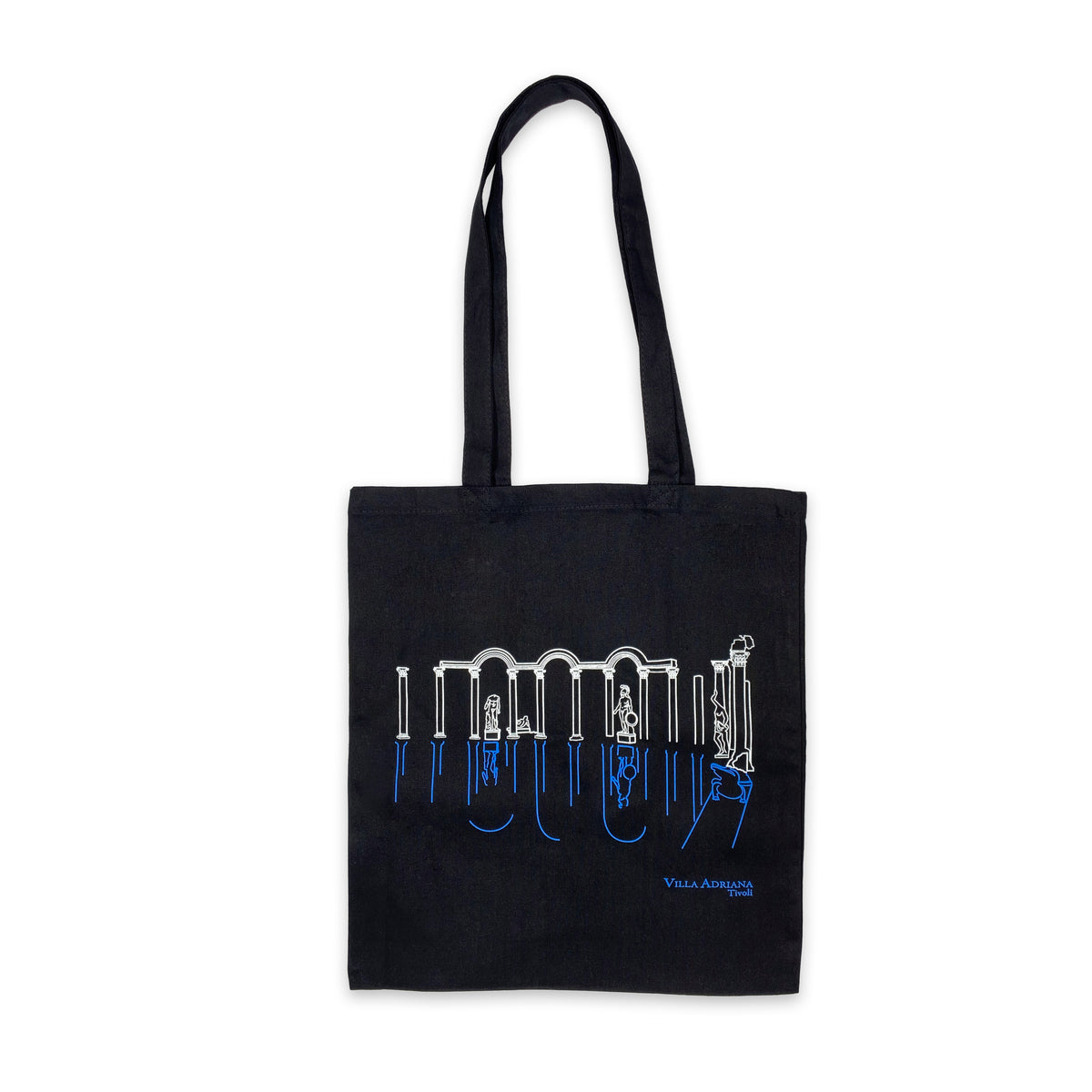 Bolsa shopper Villa Adriana en algodón negro