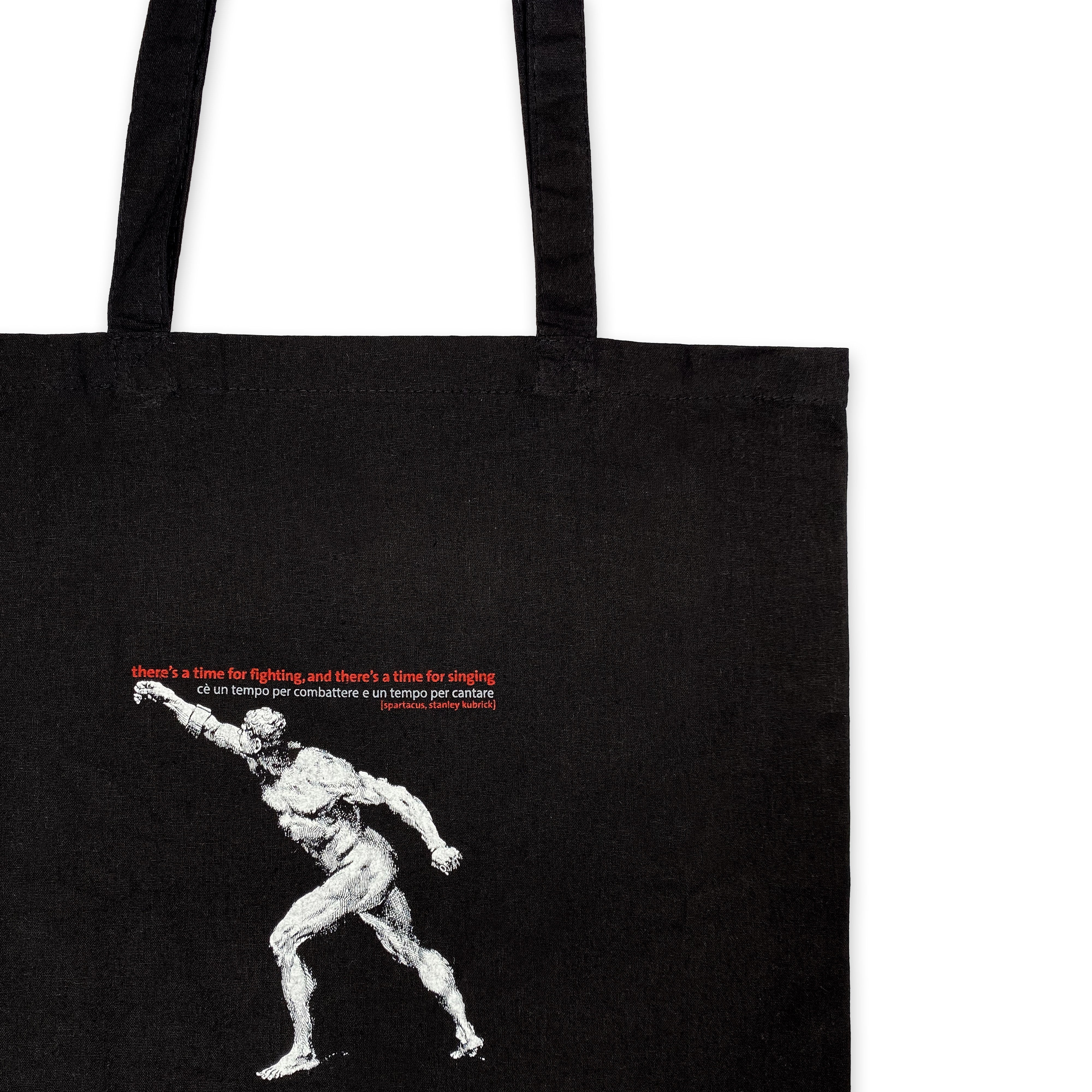 Design ispirato a Spartacus su borsa nera