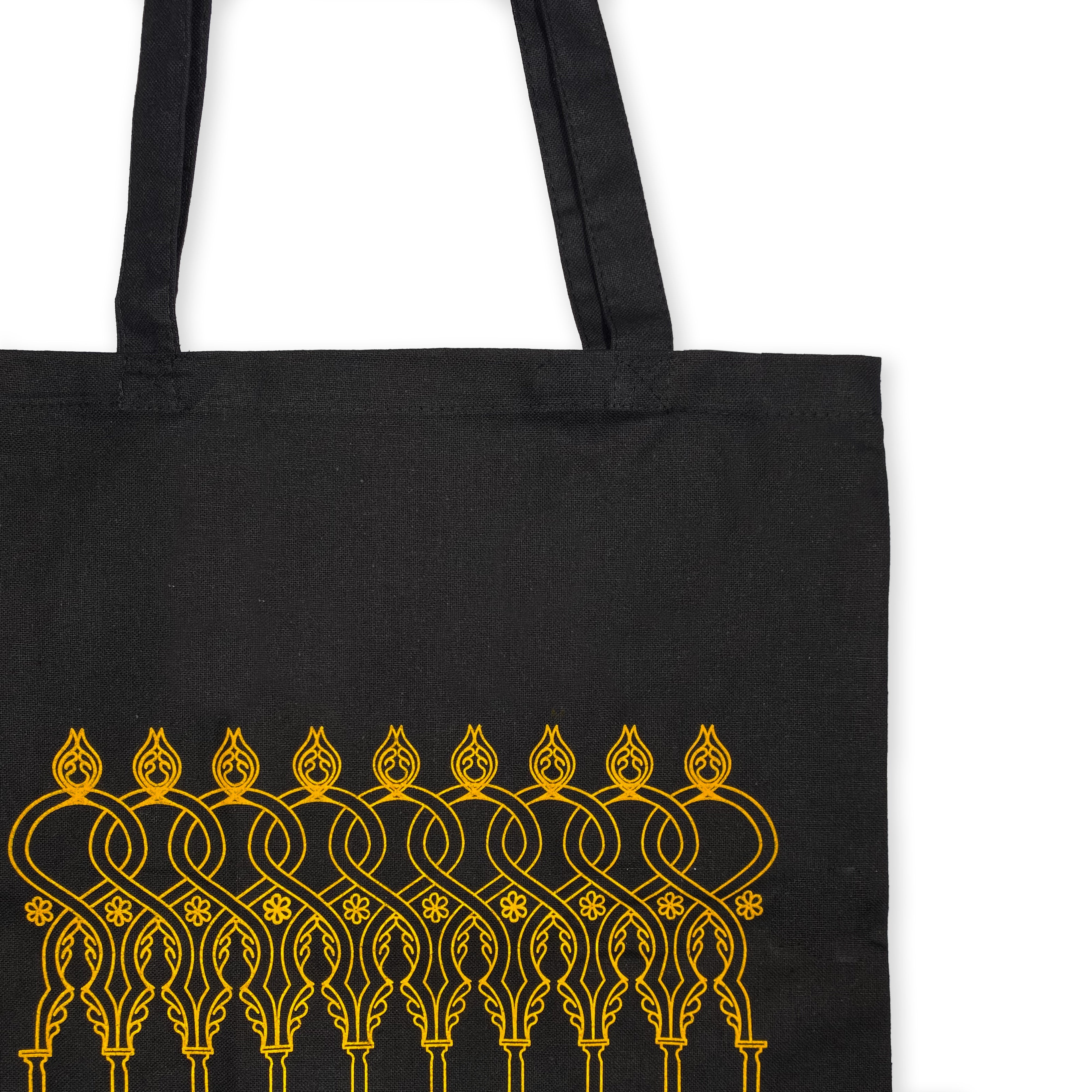 Borsa Shopper Villa Rufolo in Cotone Nero