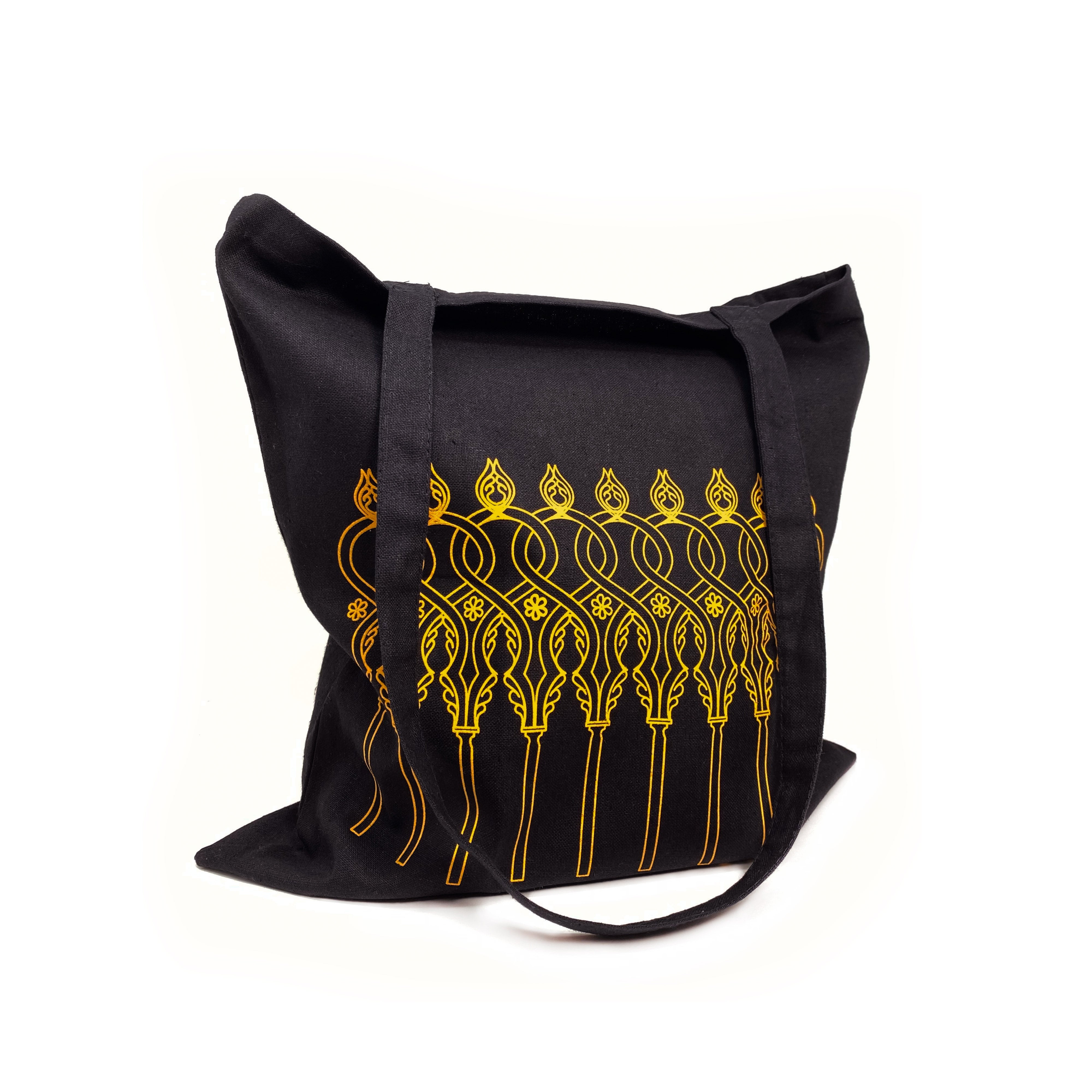 Borsa Shopper Villa Rufolo in Cotone Nero