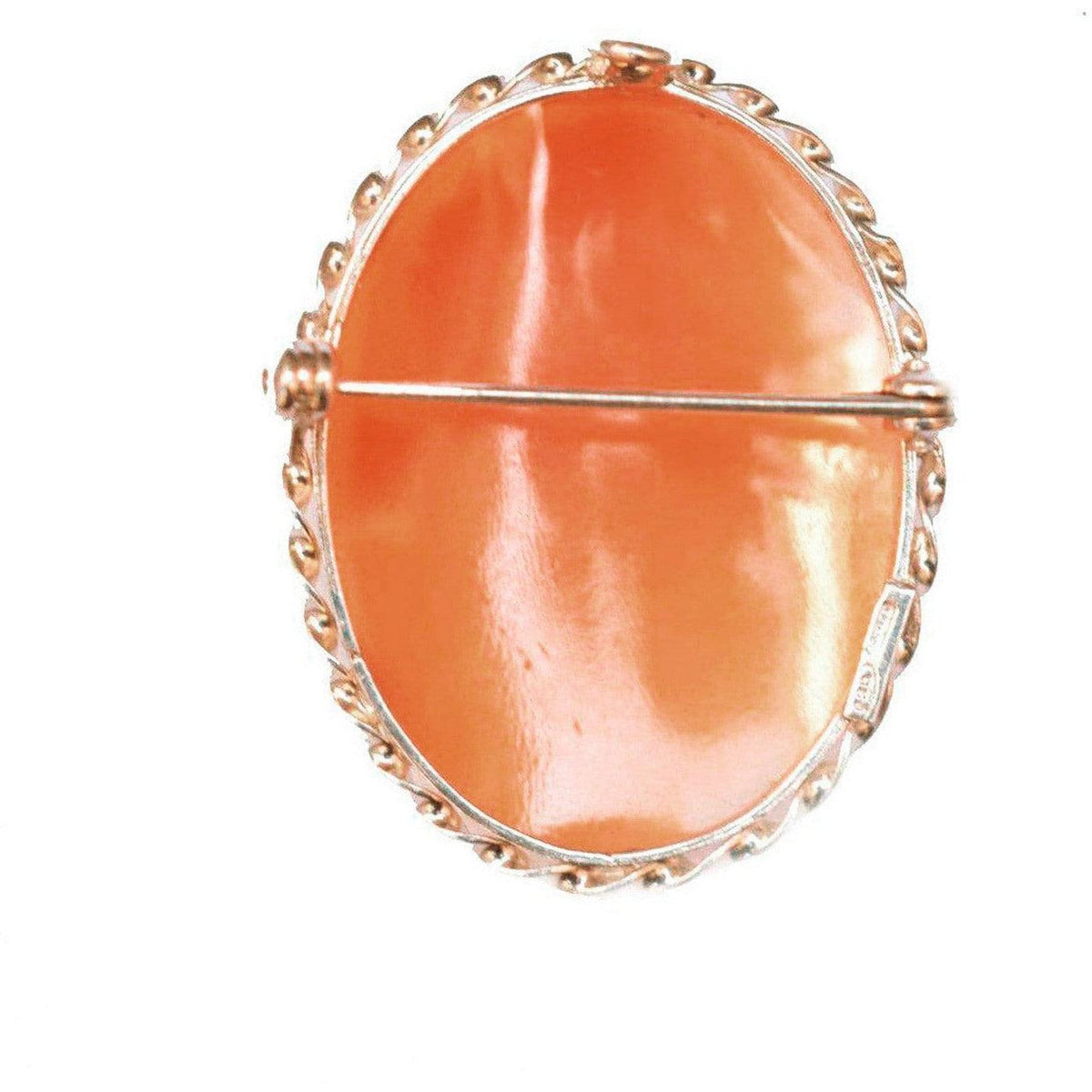 Silver brooch with medium cameo