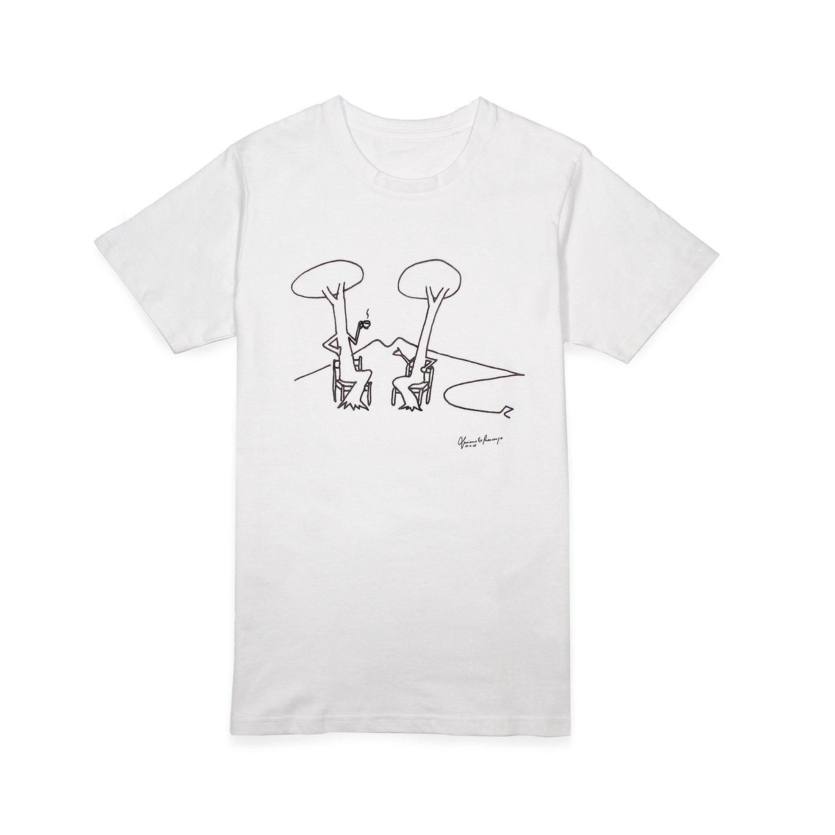 Men's cotton T-shirt with a quote from Luciano De Crescenzo, Neapolitan philosophy.